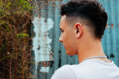 Young man haircut street style