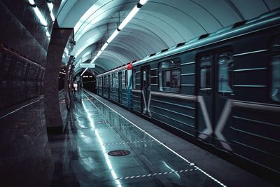 Train at railroad station