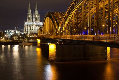 Illuminated city at night