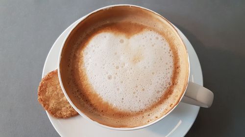 Directly above shot of coffee on table