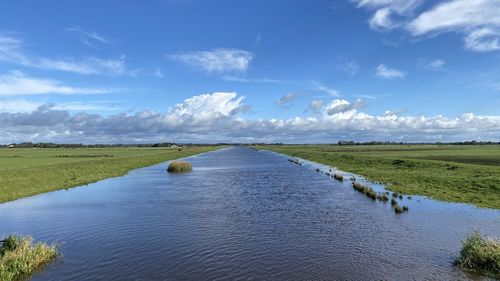 Scenic view of river against sky