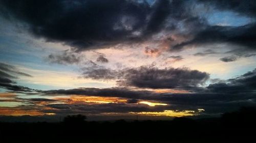 Low angle view of dramatic sky