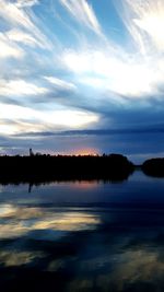 Reflection of clouds in water