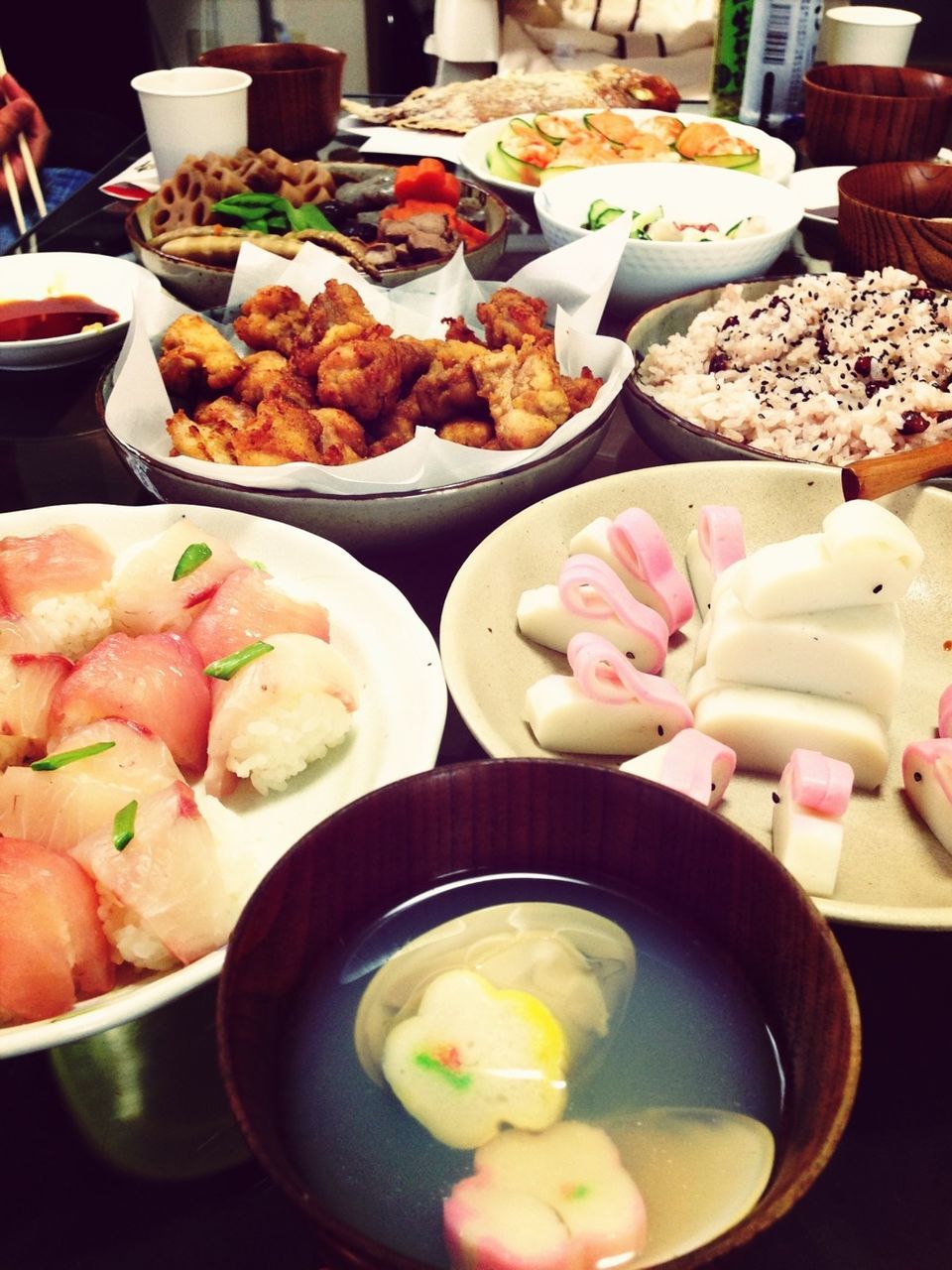 indoors, food and drink, food, freshness, still life, ready-to-eat, table, variation, plate, healthy eating, choice, indulgence, meal, close-up, high angle view, serving size, seafood, bowl, salad, vegetable
