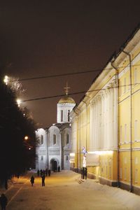 Illuminated built structure at night