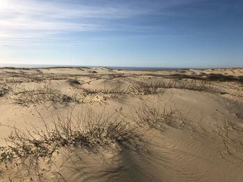 Scenic view of desert against sky