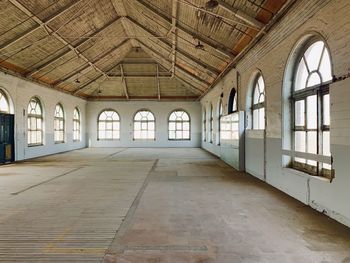 Empty corridor in old building