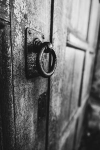 Close-up of closed door