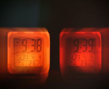 Close-up of red text on wall