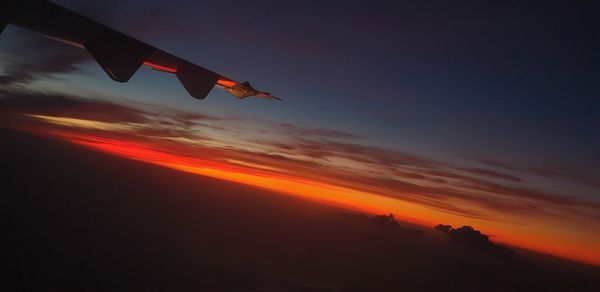 Low angle view of sky at sunset