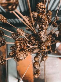 High angle view of decoration for sale in market