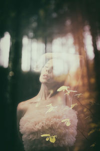 Romantic woman in a forest