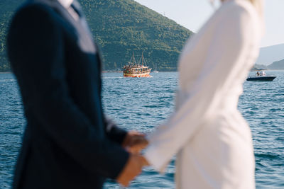 People on boat in sea