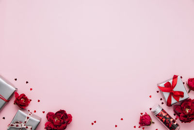 High angle view of food on white background