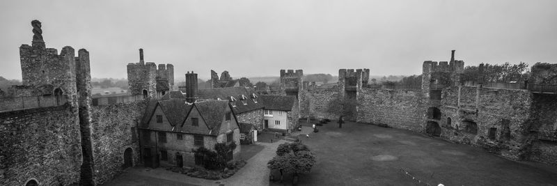 Panoramic view of framingham castle against sky