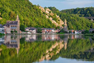 View of picturesque dinant city. belgium