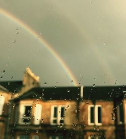 Close-up of water drops on rainy day