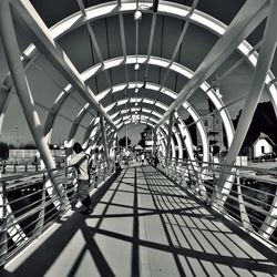 Woman walking in city