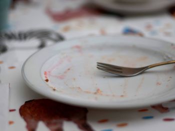 Close-up of cake on plate