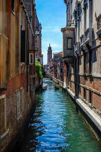 Canal passing through city