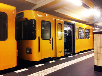 Train at railroad station