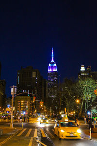 City street at night