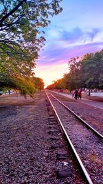 View of railroad tracks against sky