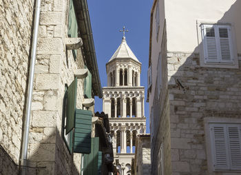 Low angle view of buildings against sky