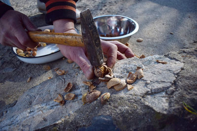 Close-up of preparing food