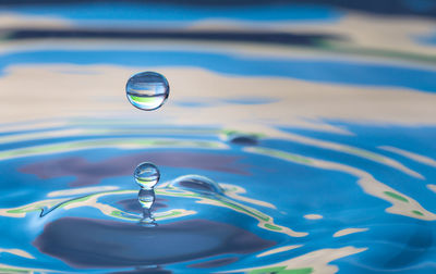 Close-up of bubbles in water