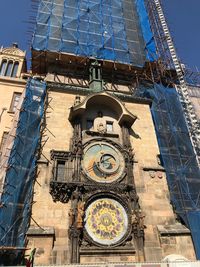 Low angle view of clock tower