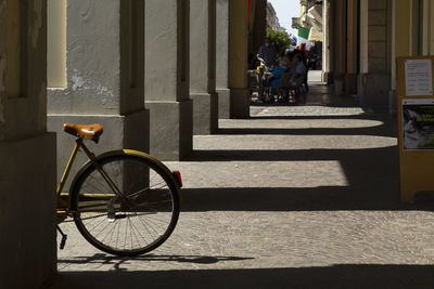 People riding bicycle on street