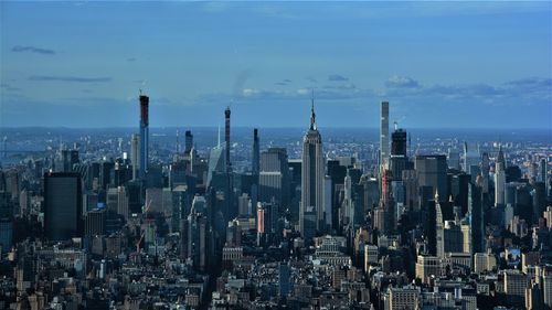 Aerial view of buildings in city