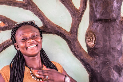 Portrait of a smiling young woman