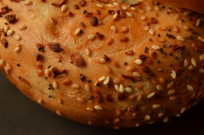 Close-up of bagel