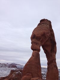 View of rock formation against sky