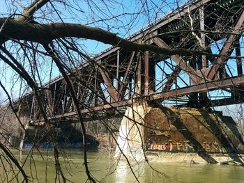 Low angle view of bridge against sky