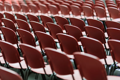 Full frame shot of empty chairs