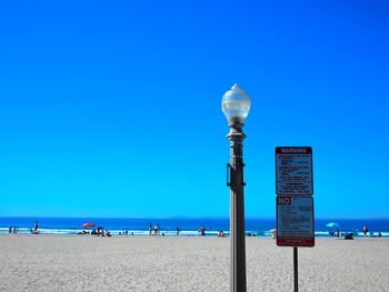 View of sea against clear sky