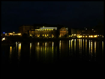 Illuminated city at night