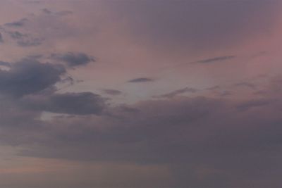 Low angle view of dramatic sky during sunset