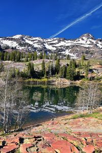 Lake blanche panorama wasatch front rocky mountains twin peaks wilderness big cottonwood canyon utah