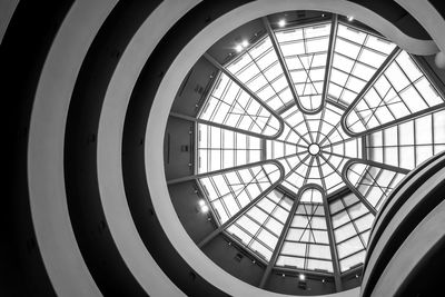 Look up at the circular dome ceiling