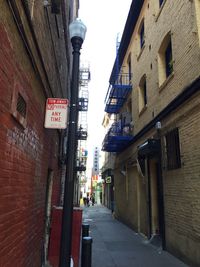 Narrow alley in city