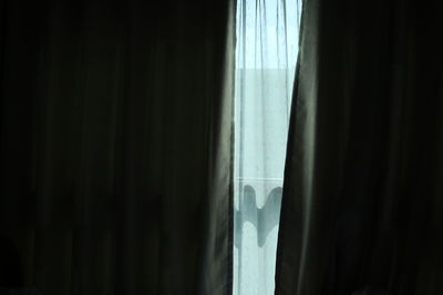 Close-up of curtain at home