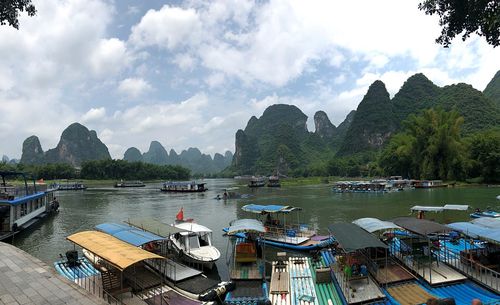 Scenic view of river against sky