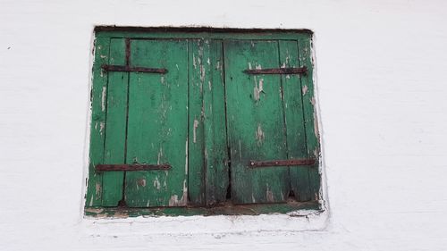 Close-up of old closed door