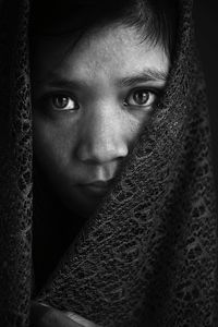 Close-up portrait of young woman