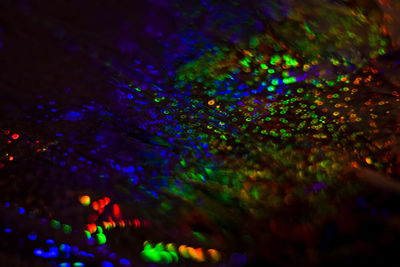 Defocused image of illuminated lights