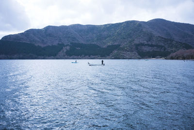 Lake spreading blue